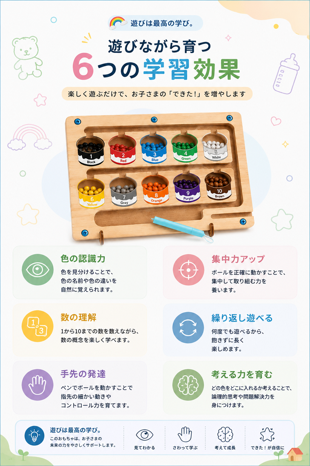 LUPINUS KIDS | 色・数　知育ボード